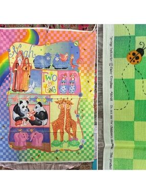 Vintage Daisy Kingdom Noah’s Ark Panel Springs Industries Rare/OOP Nursery Quilt